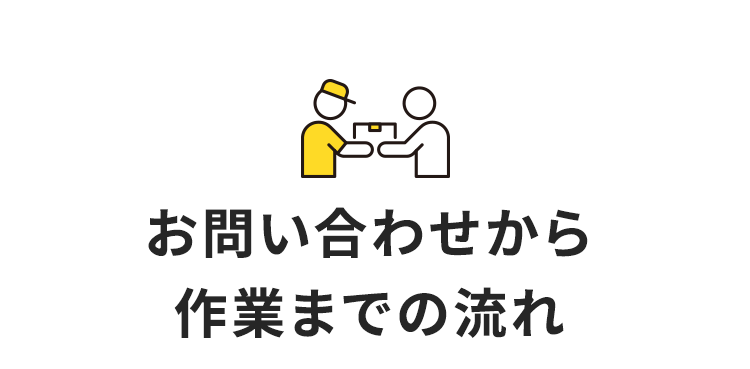お問い合わせから作業までの流れ